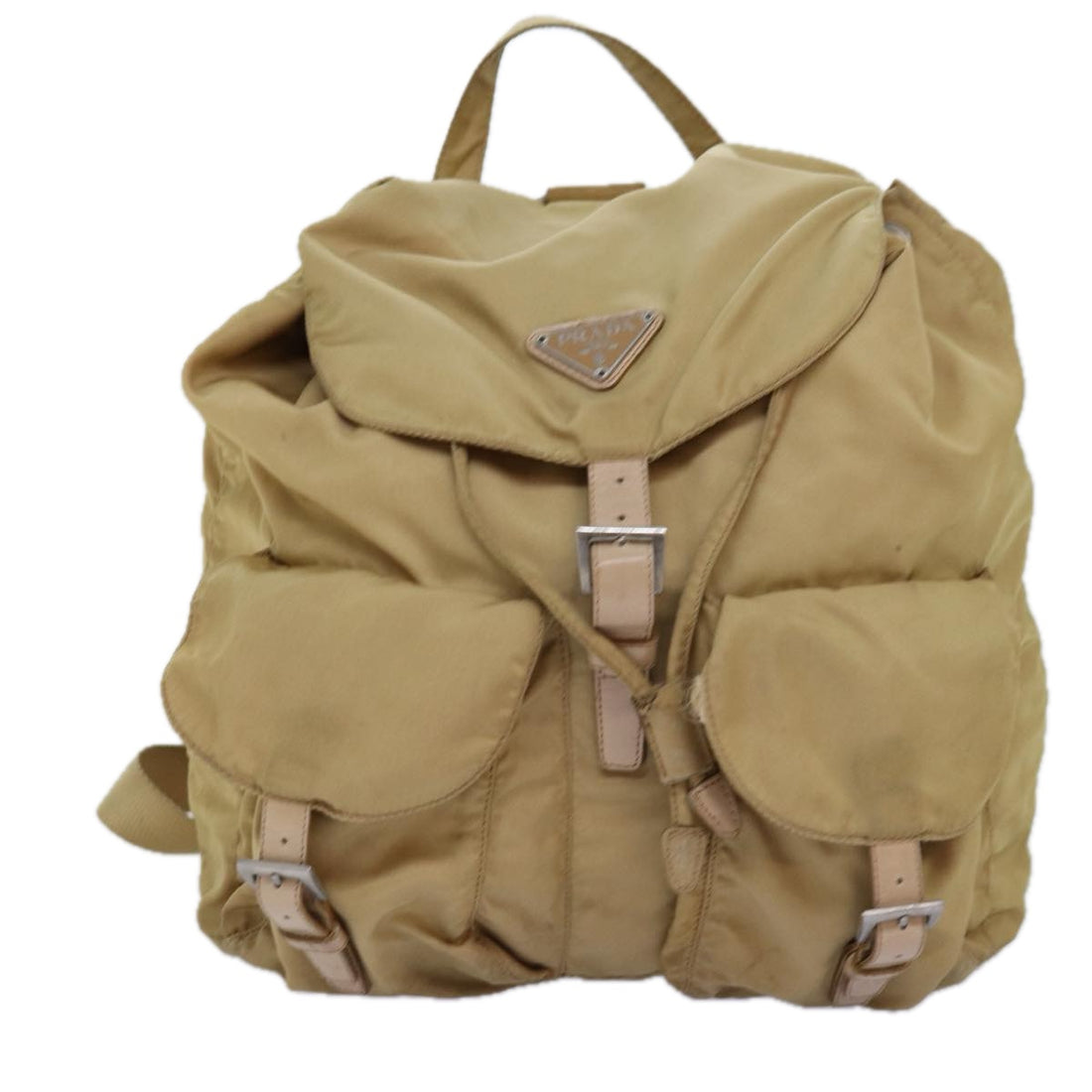 Prada Re-Nylon Beige Synthetic Backpack Bag