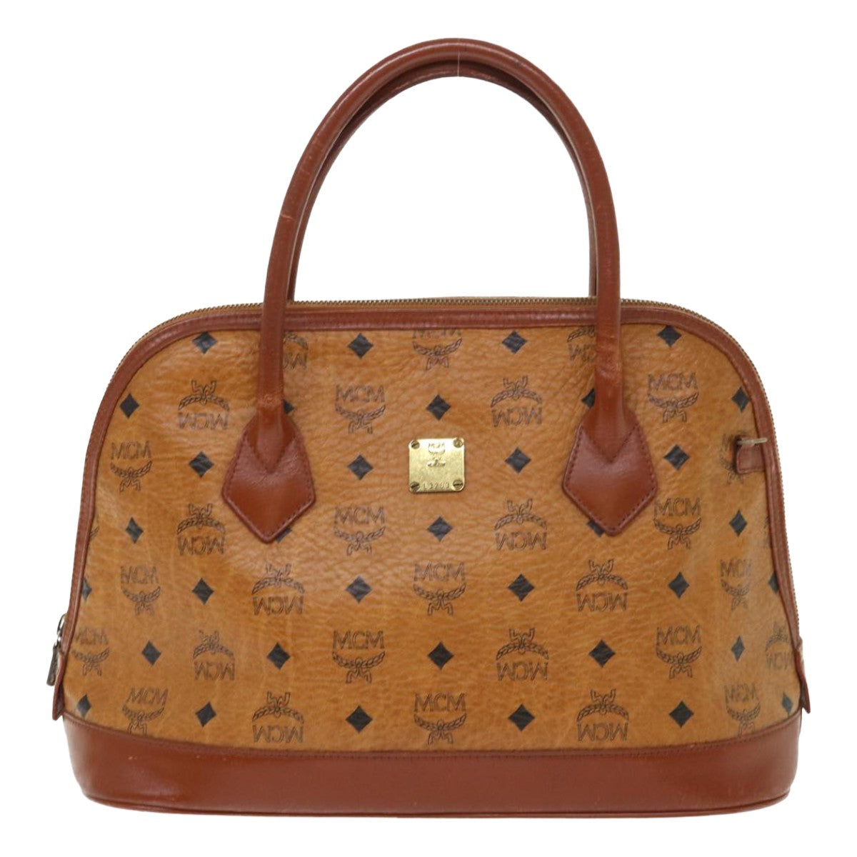 MCM Brown Canvas Handbag 