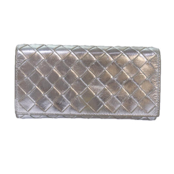 Bottega Veneta Silver Leather Wallet 