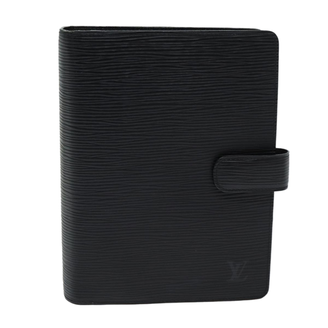 Louis Vuitton Agenda MM Black Leather Wallet 