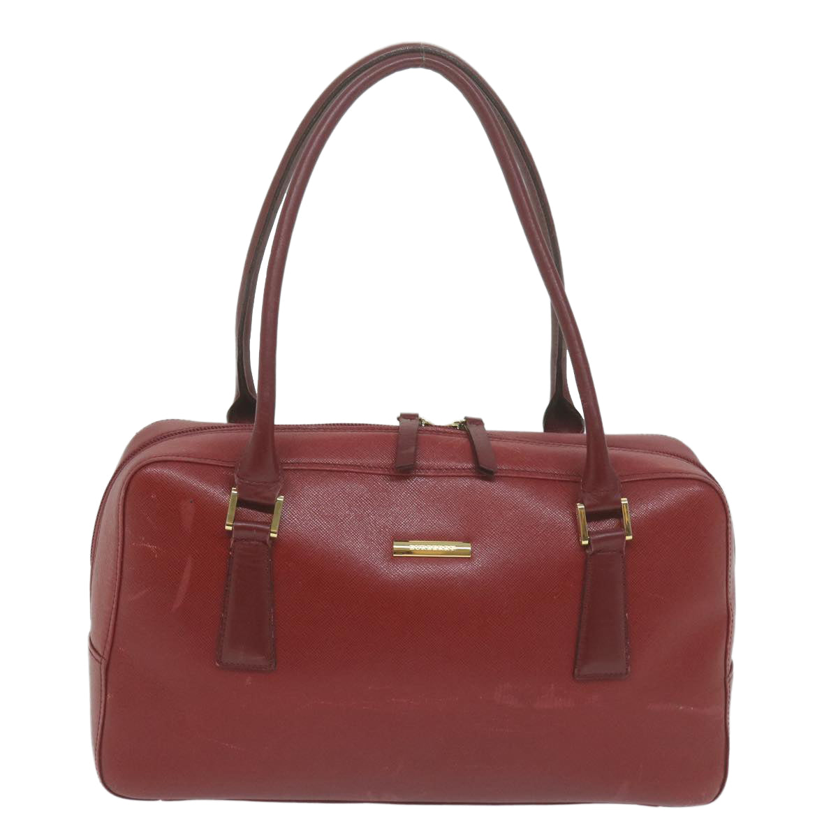 Burberry Burgundy Leather Shoulder Bag