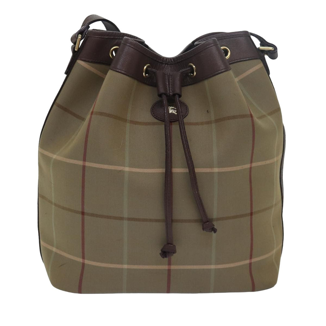 Burberry Nova Check Khaki Canvas Shoulder Bag