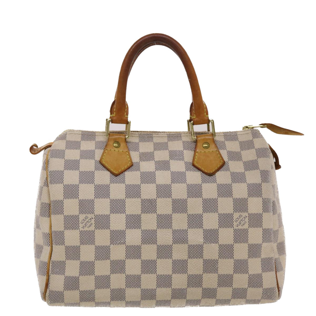 Louis Vuitton Speedy Grey Canvas Handbag 