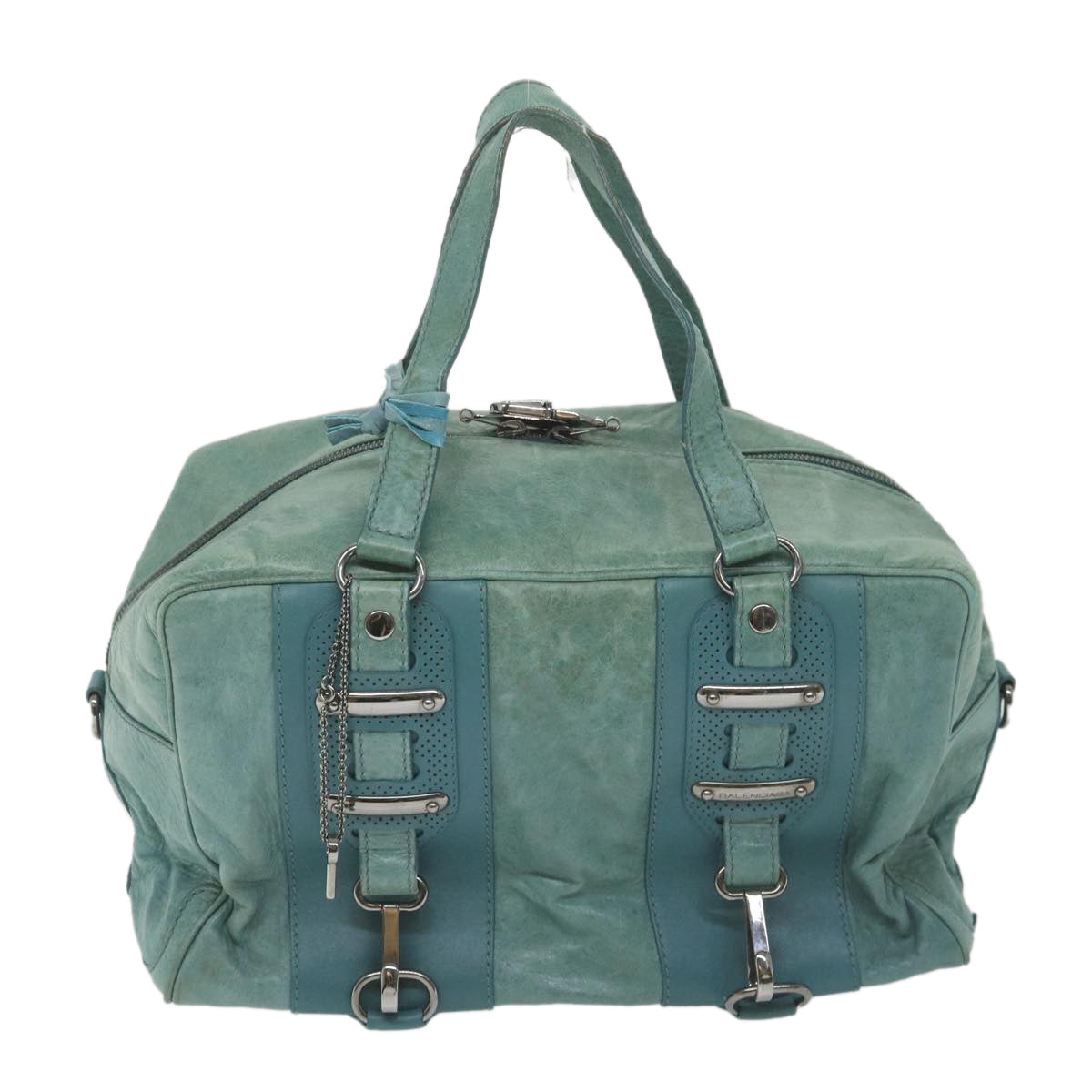 Balenciaga Turquoise Leather Travel Bag