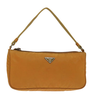 Prada Tessuto Orange Canvas Clutch Bag