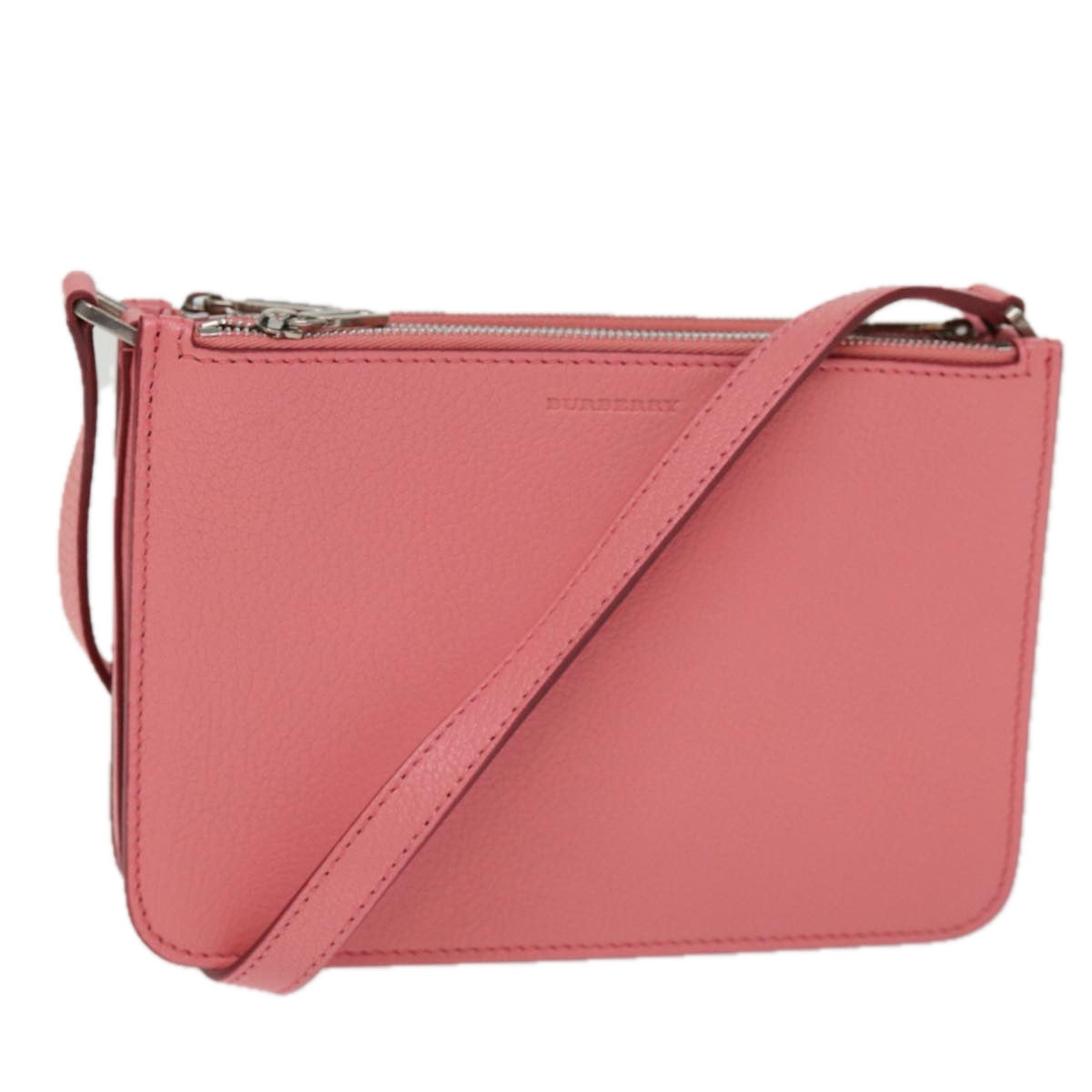 Burberry Pink Leather Shoulder Bag