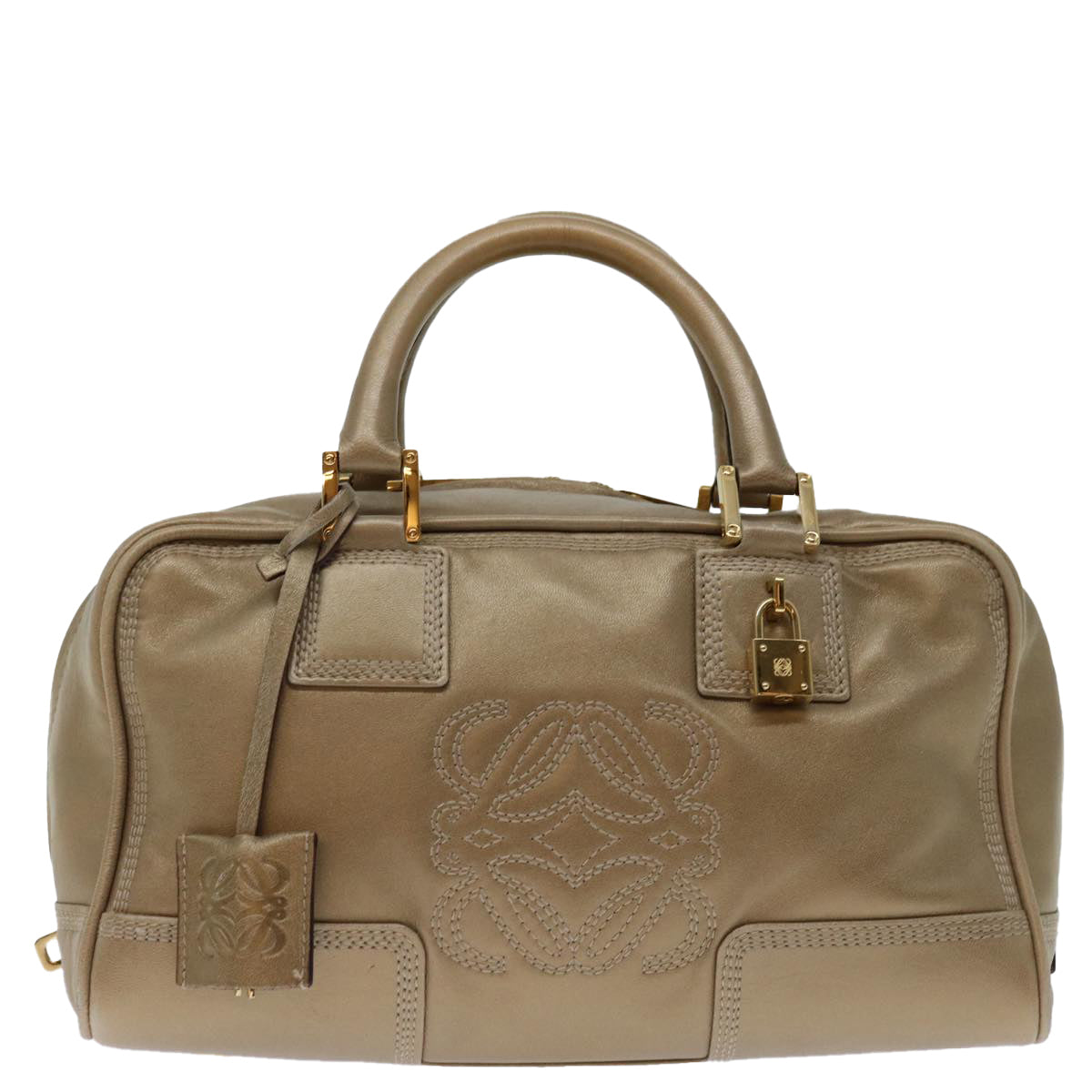 Loewe Amazona Gold Leather Handbag 