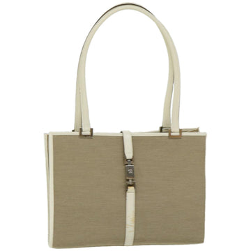 Gucci Jackie Beige Canvas Shoulder Bag