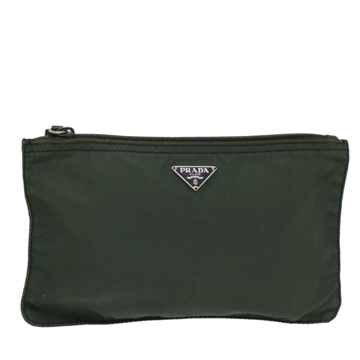 Prada Tessuto Green Synthetic Clutch Bag