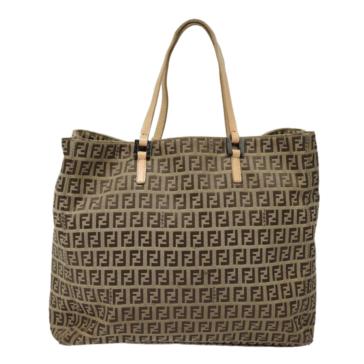 Fendi Zucca Beige Canvas Handbag 