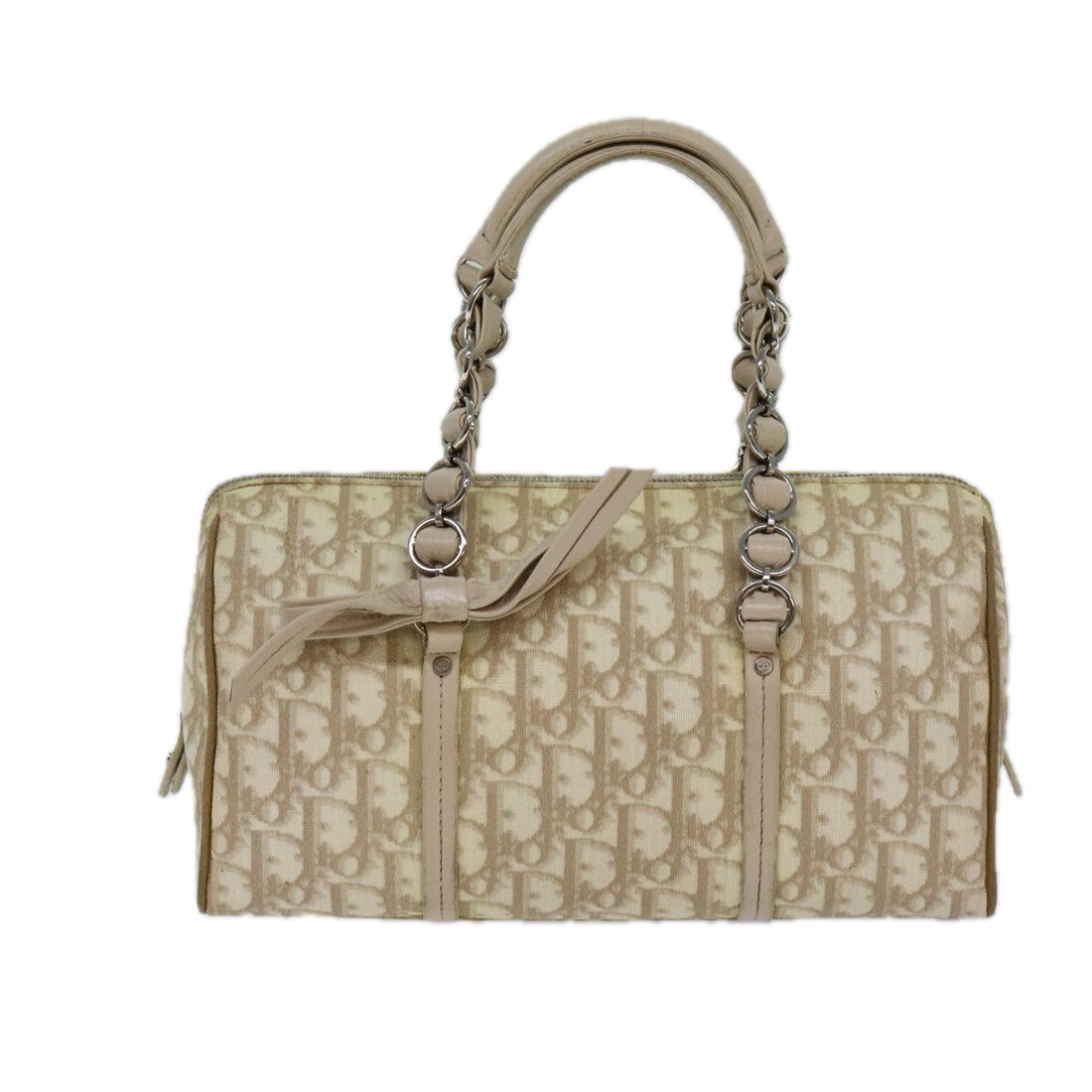 Dior Romantique Beige Canvas Handbag 