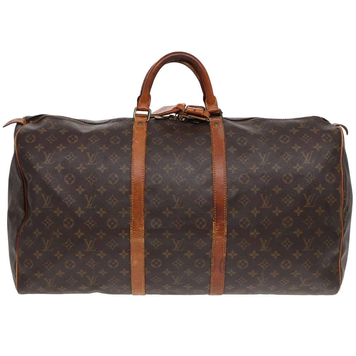 Louis Vuitton Keepall 60 Brown Leather Travel Bag