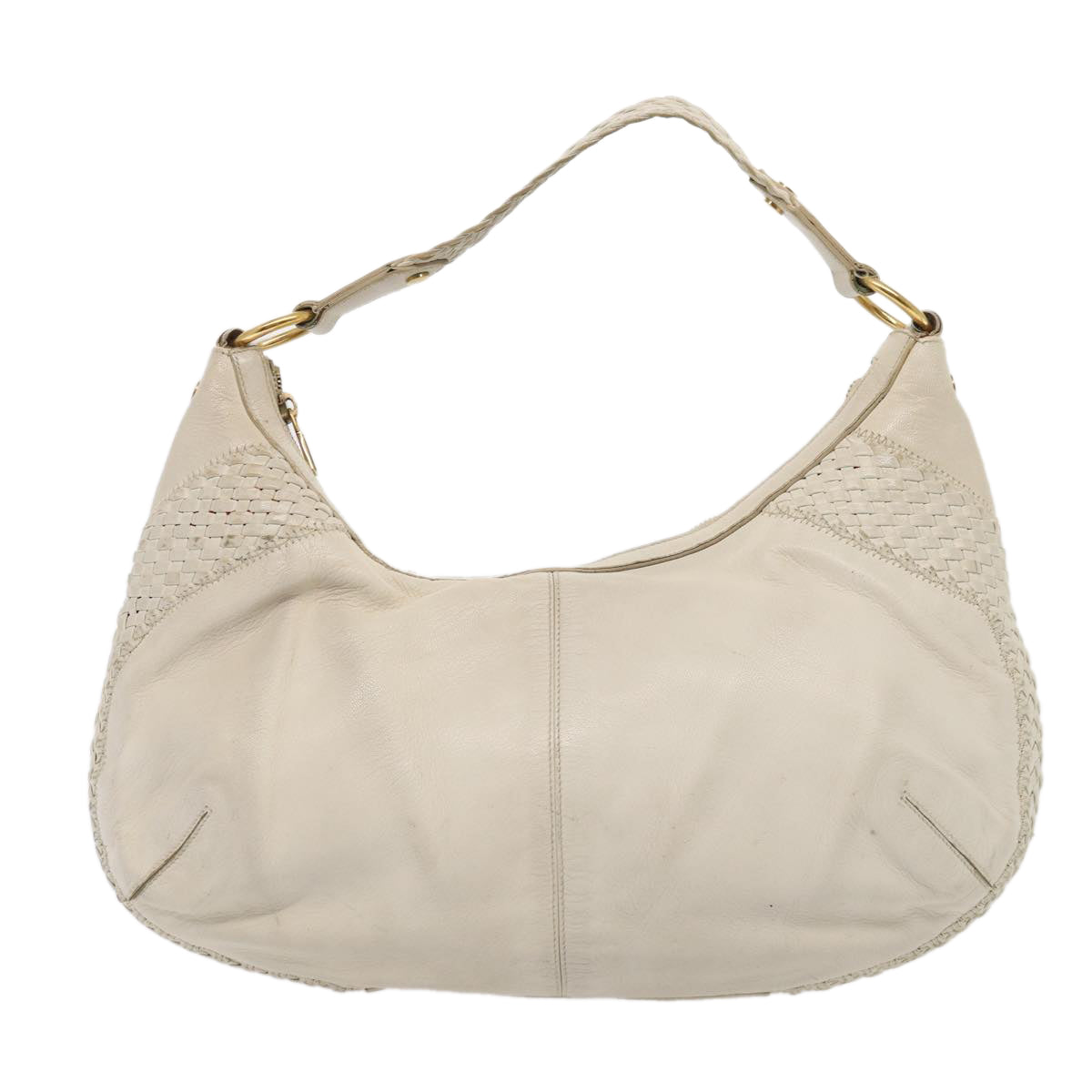 Yves Saint Laurent Mombasa White Leather Shoulder Bag