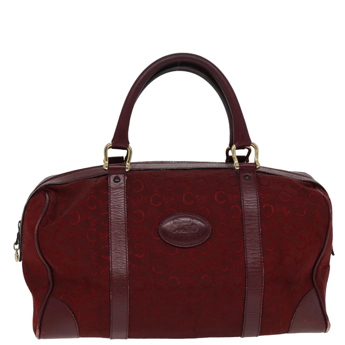 Céline Macadam Red Canvas Travel Bag