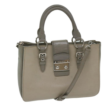 Miu Miu -- Grey Leather Handbag 