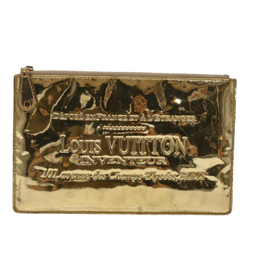 Louis Vuitton Pochette accessoires Gold Patent Leather Clutch Bag