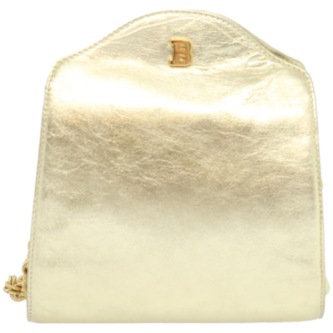 Bally Gold Leather Shoulder Bag