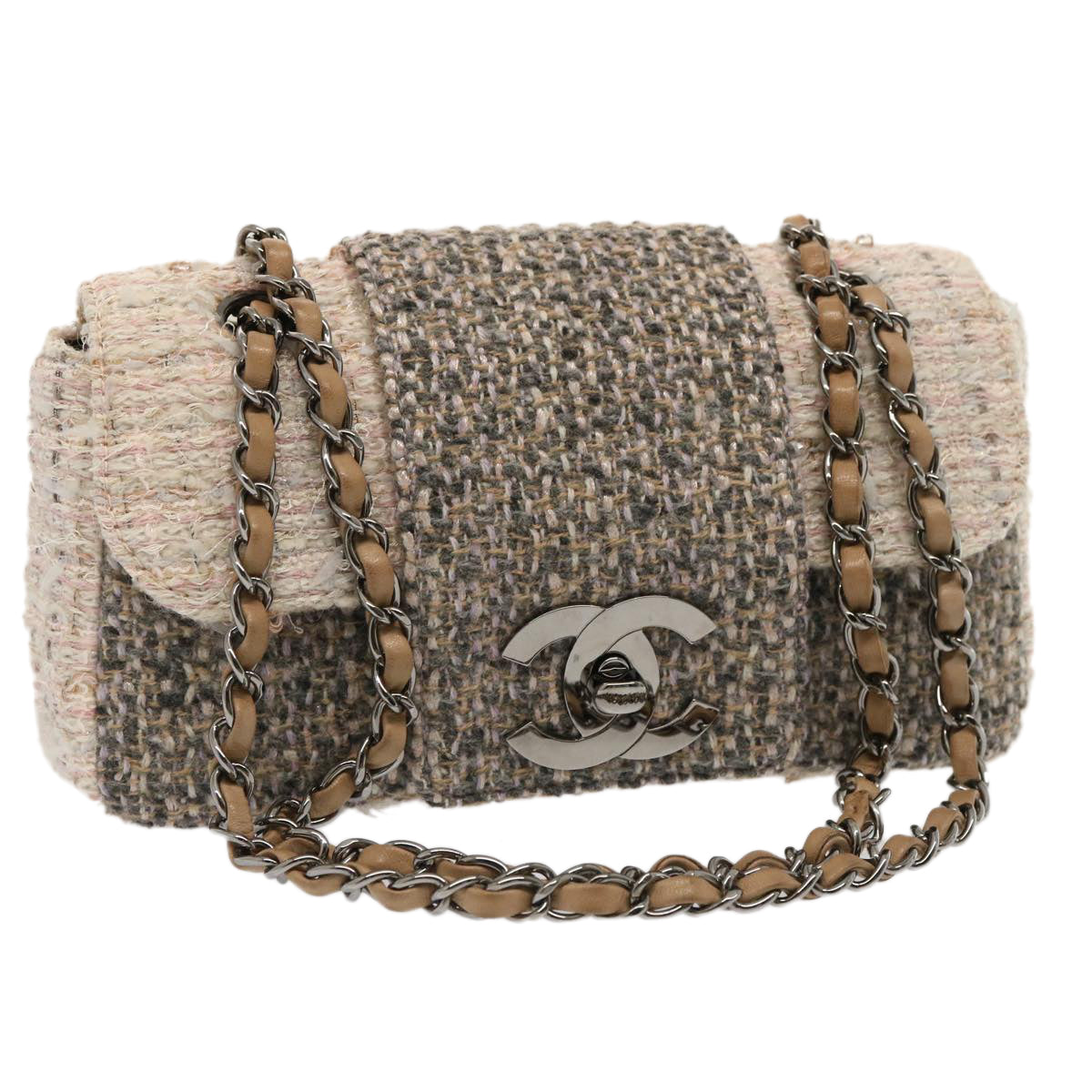 Chanel Coco Mark Multicolour Canvas Shoulder Bag