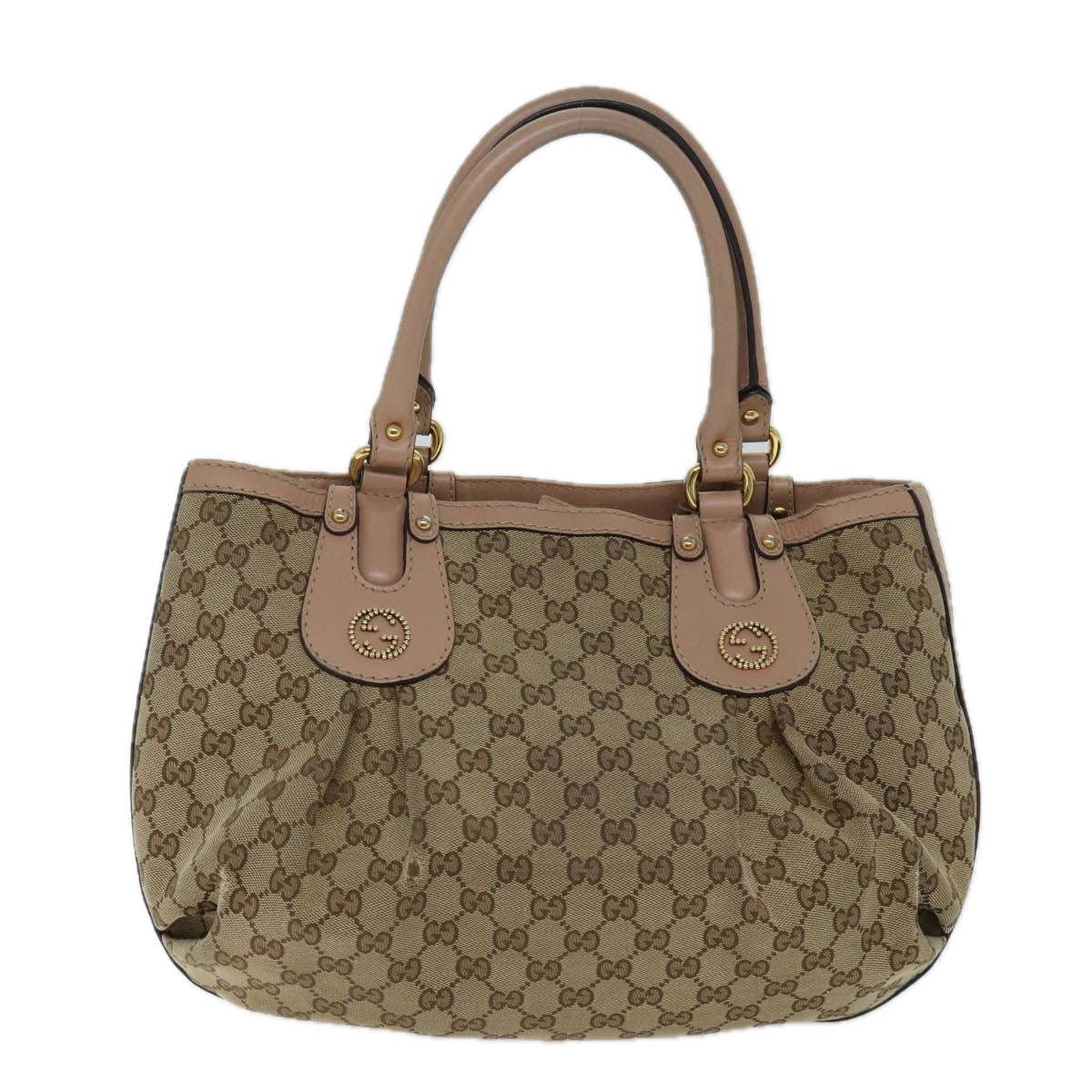 Gucci Scarlett Beige Canvas Handbag 