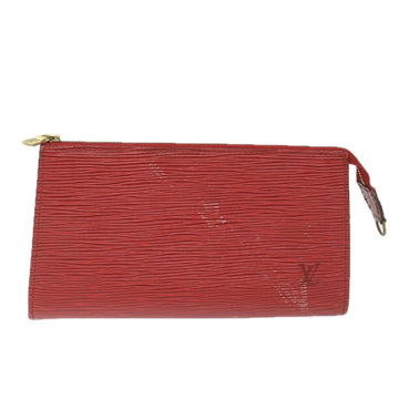 Louis Vuitton Pochette Accessoire Red Leather Clutch Bag