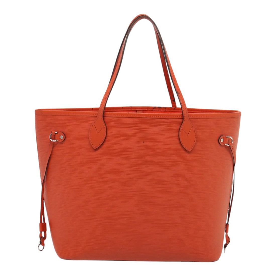 Louis Vuitton Neverfull Orange Leather Tote Bag