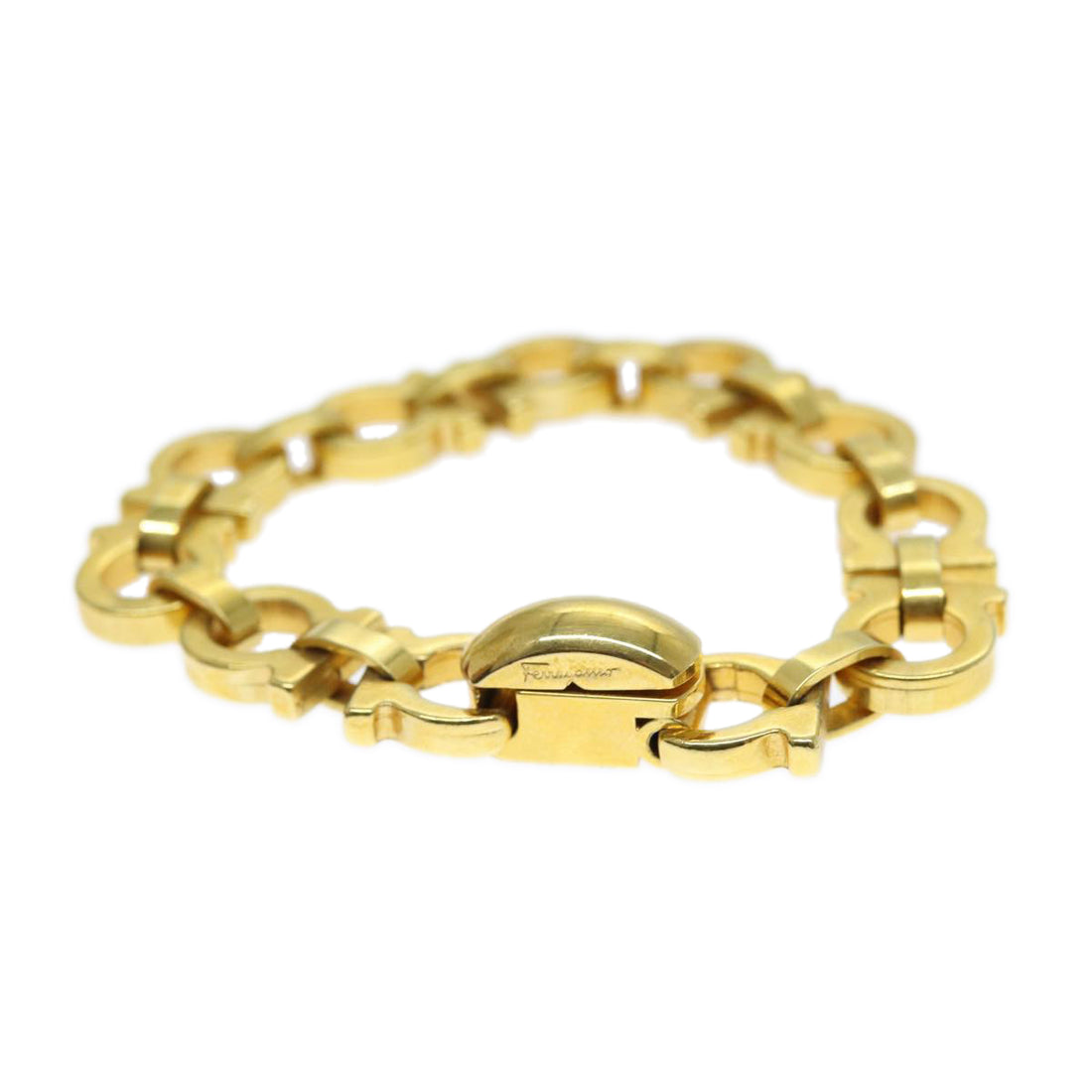 Salvatore Ferragamo Gancini Gold Metal Bracelet 