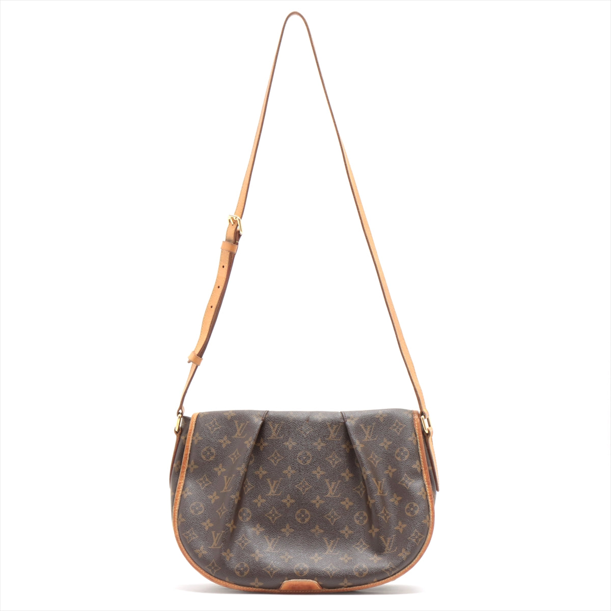 Louis Vuitton Menilmontant Brown Canvas Shoulder Bag