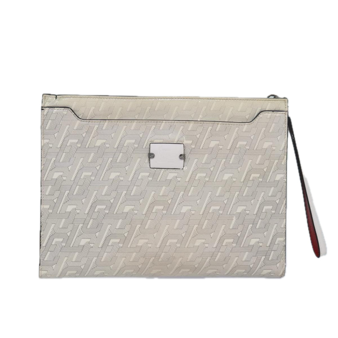 Christian Louboutin White Leather Clutch Bag