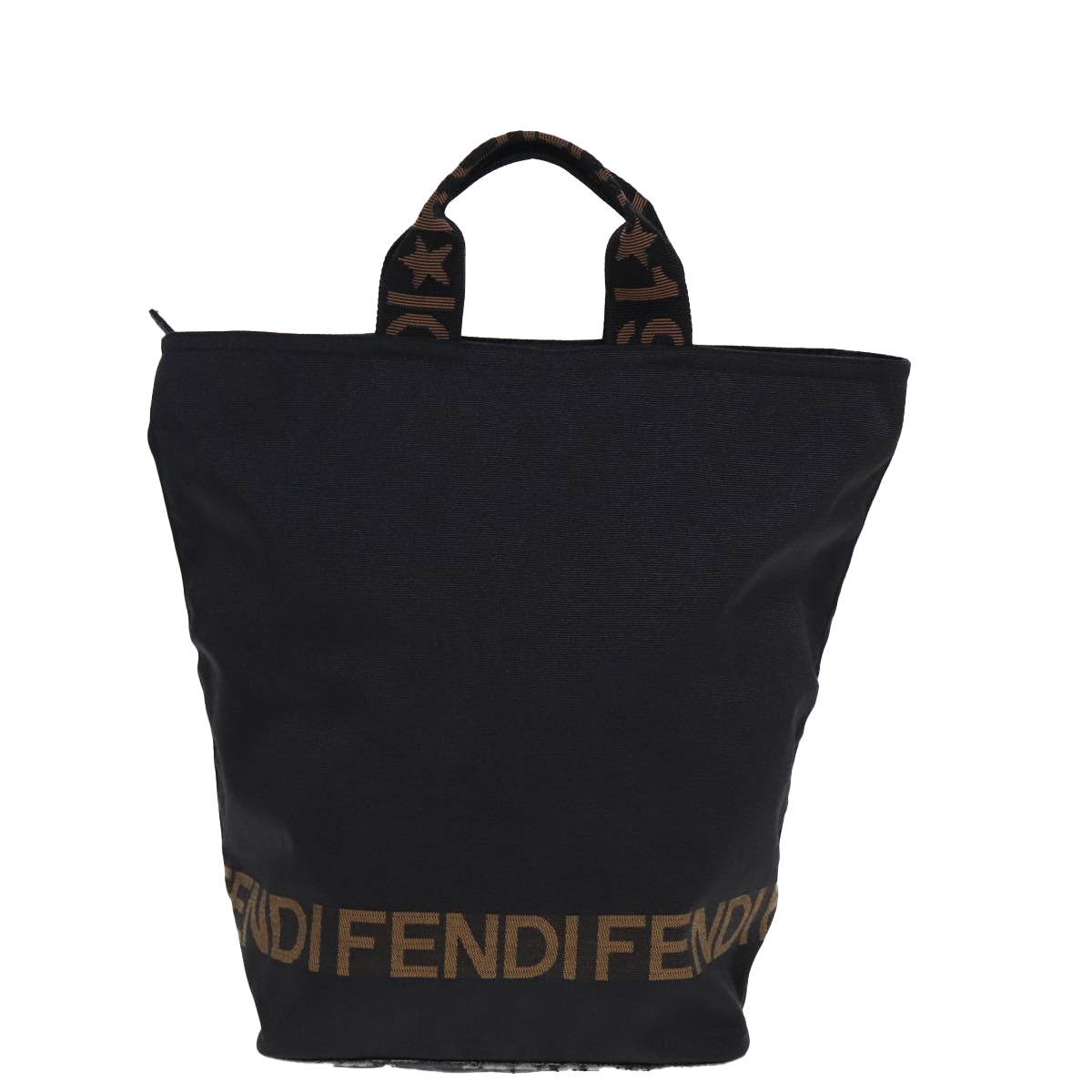 Fendi cabas Black Canvas Tote Bag