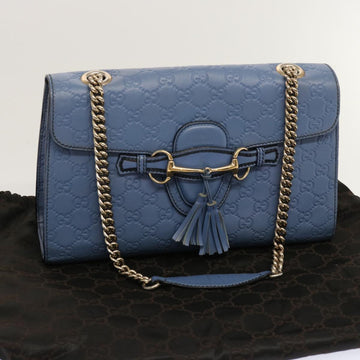 Gucci Emily Grey Leather Shoulder Bag