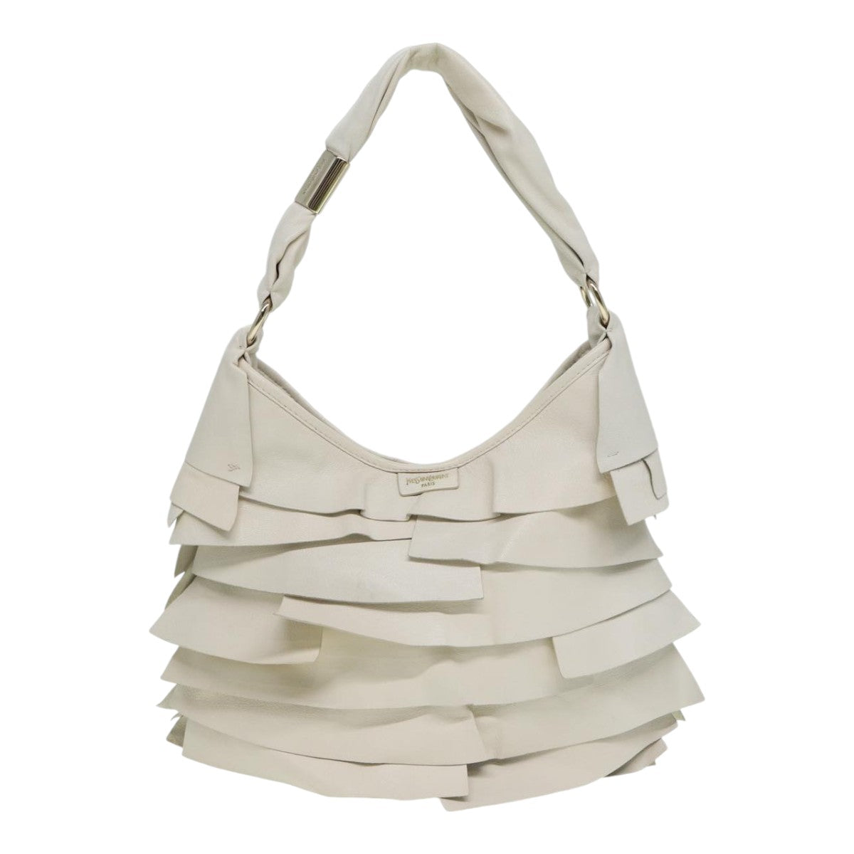 Yves Saint Laurent White Leather Shoulder Bag