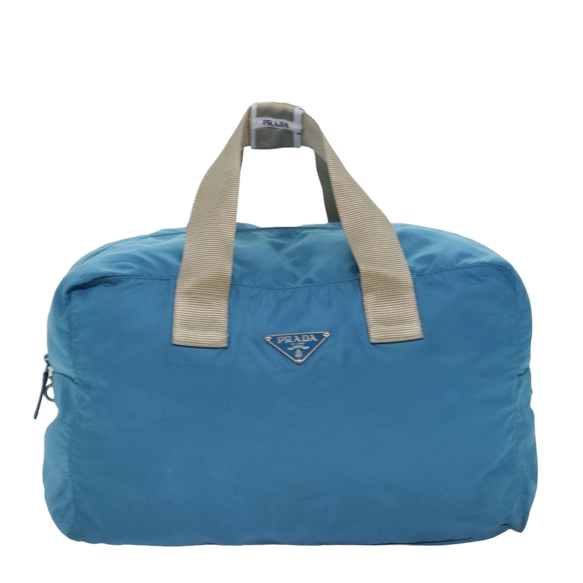 Prada Tessuto Blue Canvas Travel Bag