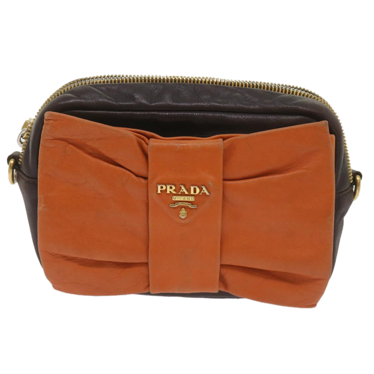 Prada Ribbon Multicolour Leather Shoulder Bag