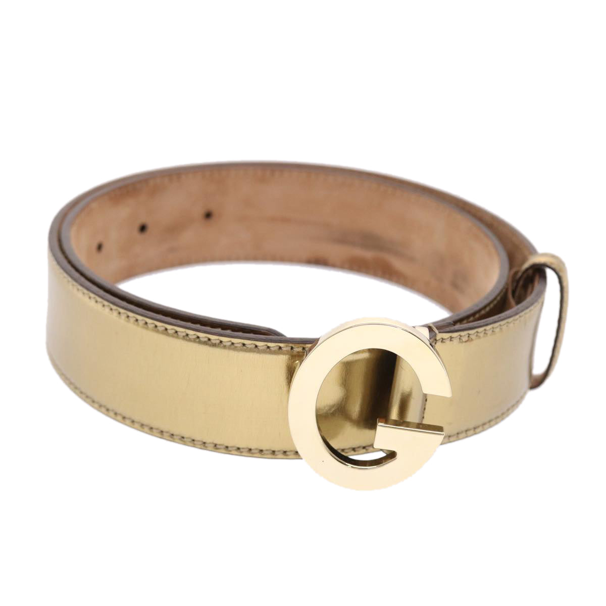 Gucci Gold Leather Belt 