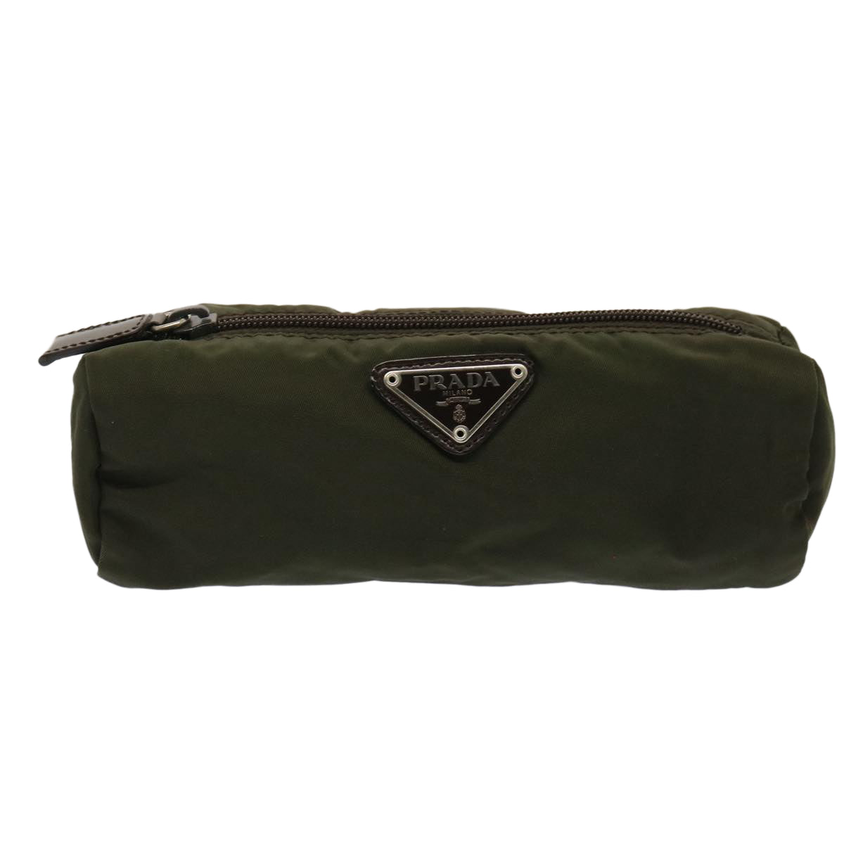 Prada Khaki Synthetic Clutch Bag