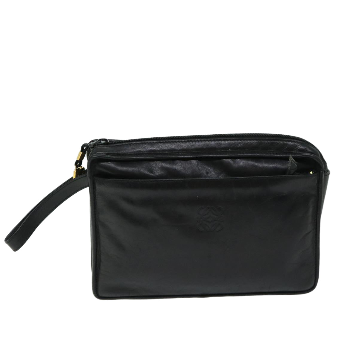 Loewe Black Leather Clutch Bag