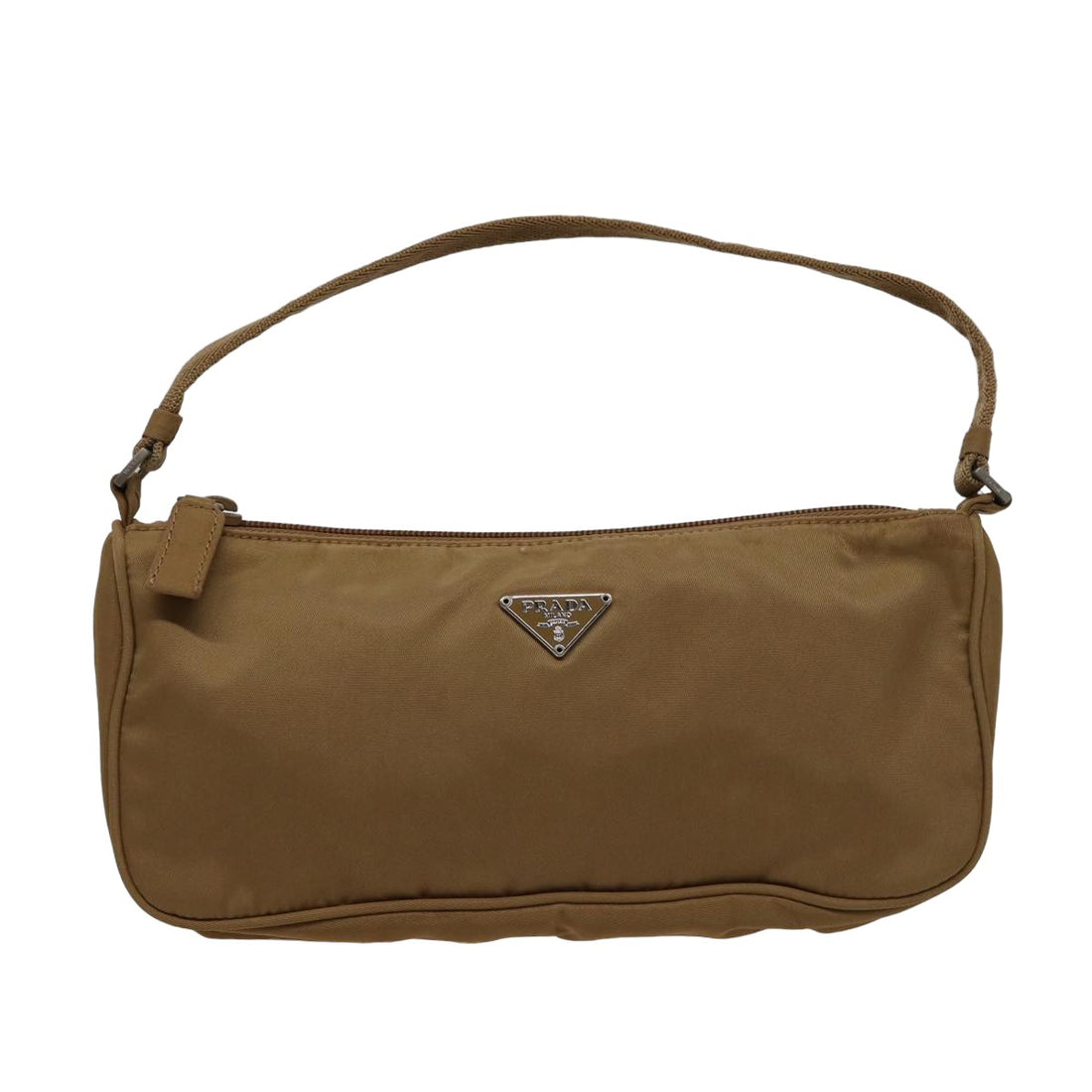 Prada Tessuto Brown Synthetic Clutch Bag