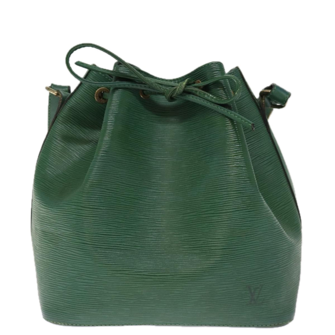 Louis Vuitton Petit Noé Green Leather Shoulder Bag