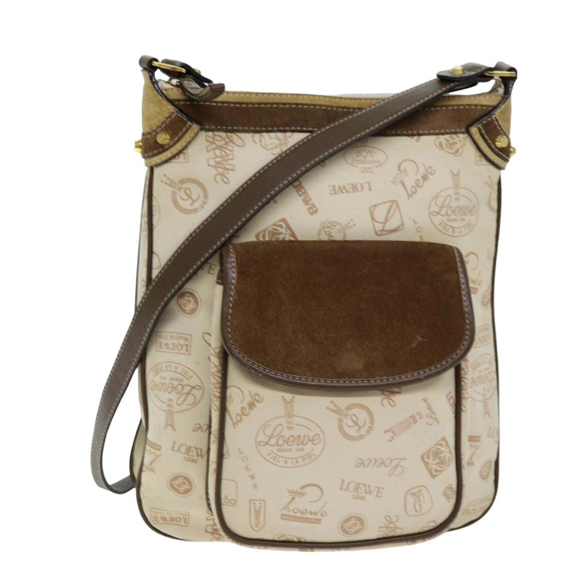 Loewe 160th Anniversary Beige Canvas Shoulder Bag