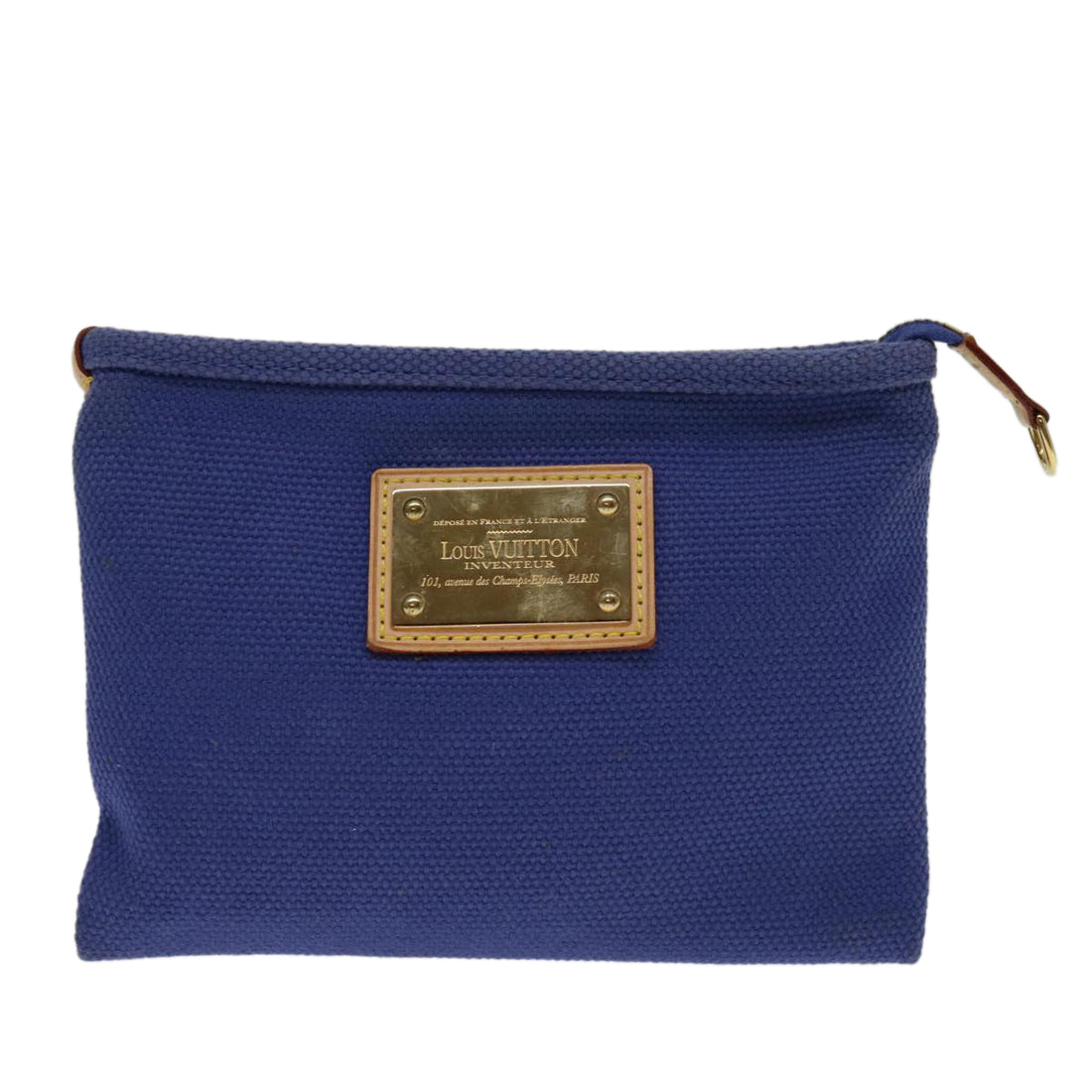 Louis Vuitton Pochette Blue Canvas Clutch Bag