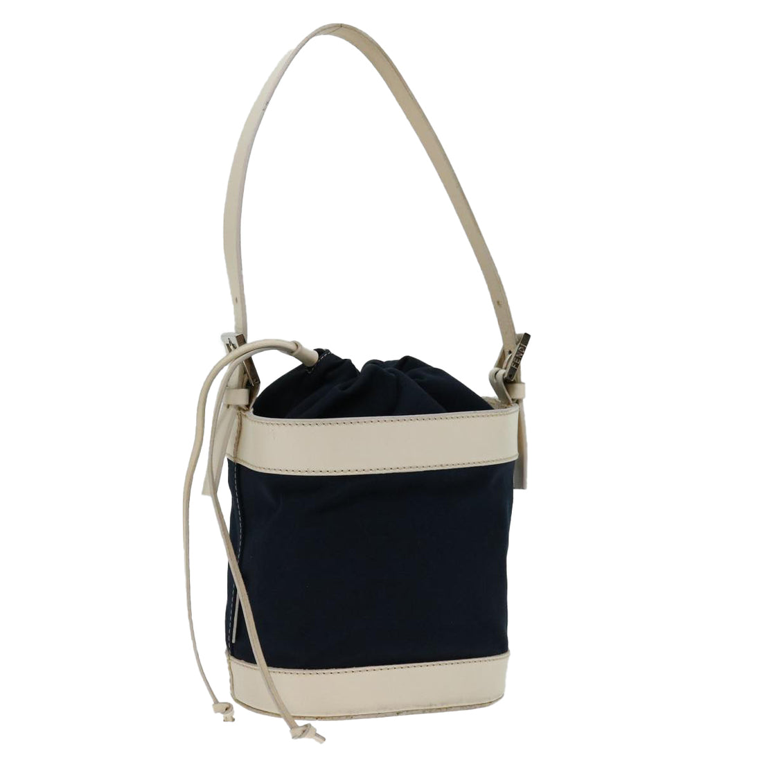 Fendi Zucca Navy Canvas Handbag 