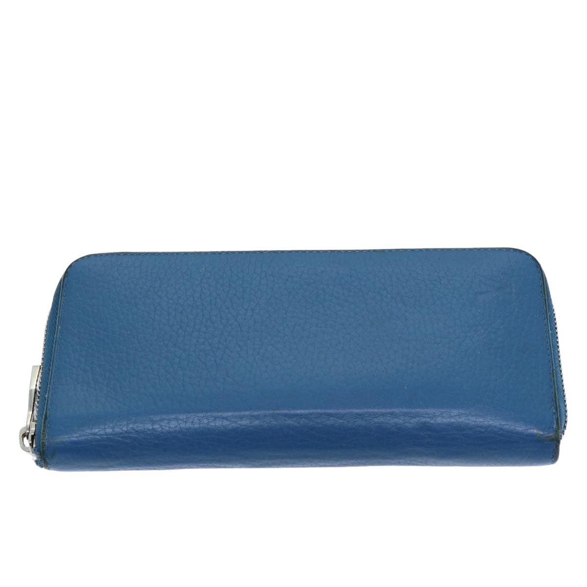 Louis Vuitton Portefeuille zippy Blue Leather Wallet 