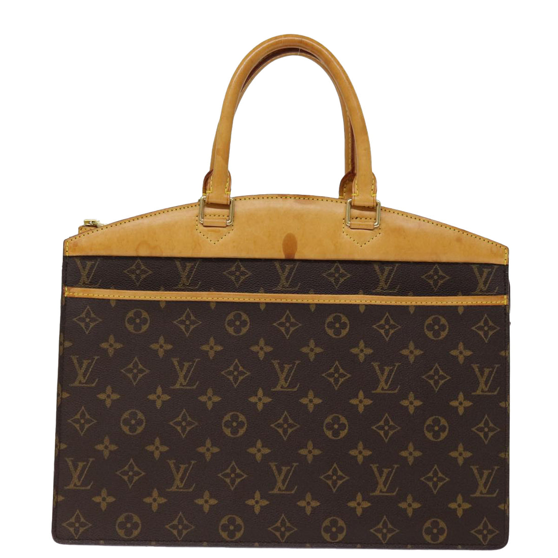 Louis Vuitton Riviera Brown Canvas Handbag 