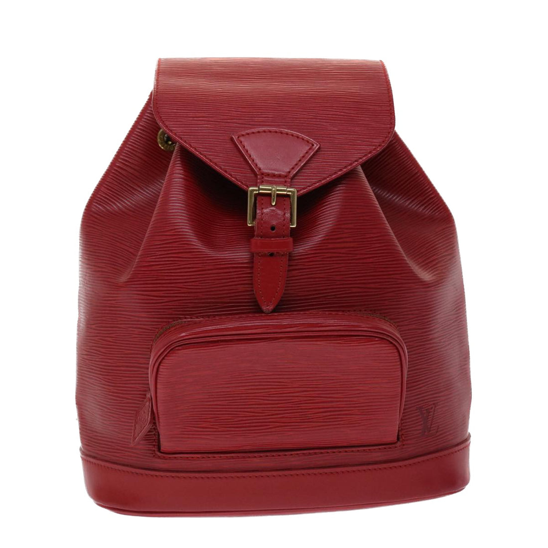 Louis Vuitton Montsouris Red Leather Backpack Bag