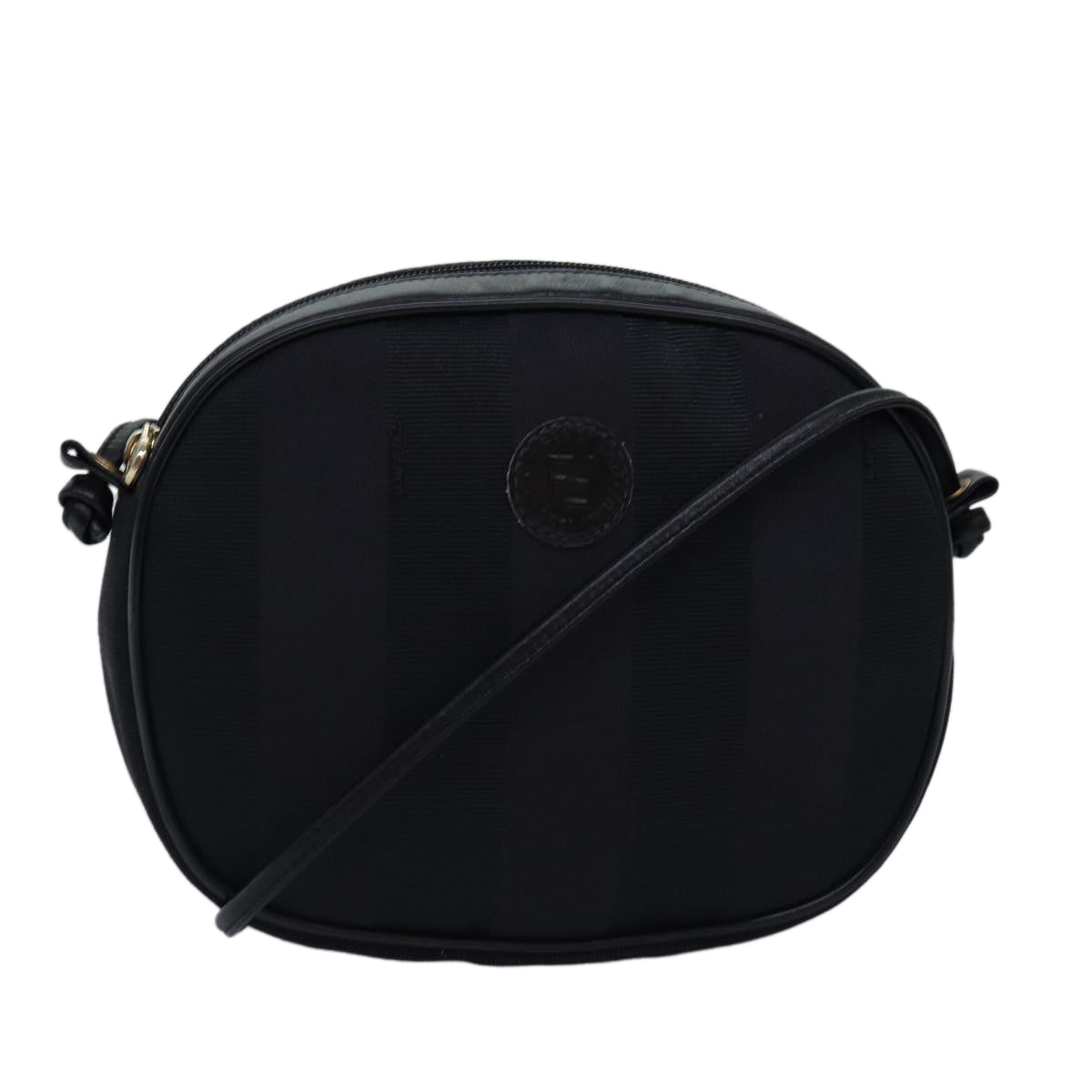 Fendi Pecan Black Canvas Shoulder Bag