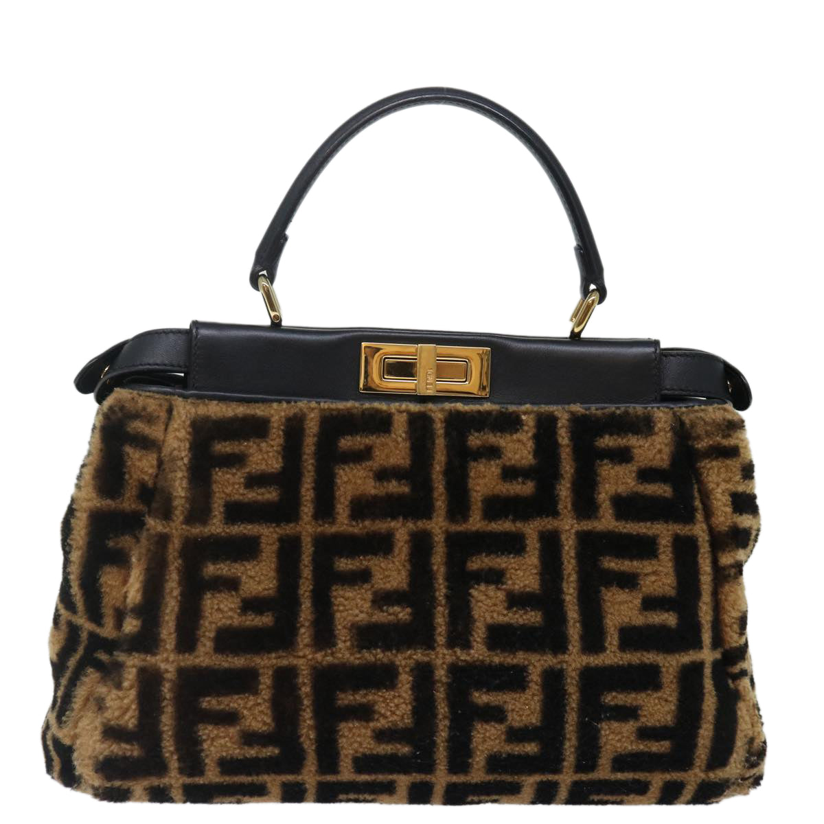 Fendi Peekaboo Brown Fur Handbag 