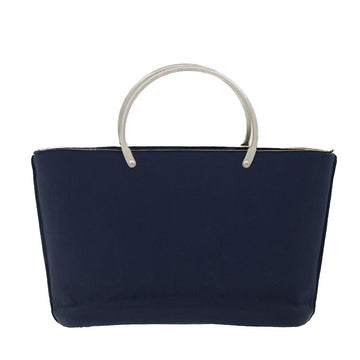 Chanel Cc Navy Canvas Handbag 