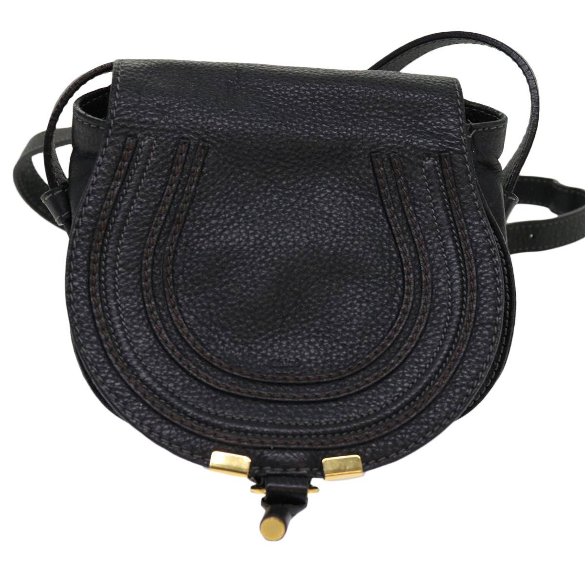 Chloé Marcie Black Leather Shoulder Bag