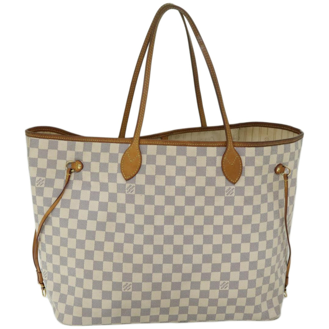 Louis Vuitton Neverfull GM White Canvas Tote Bag