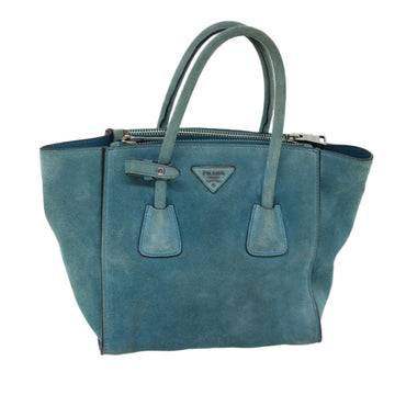 Prada Blue Suede Handbag 